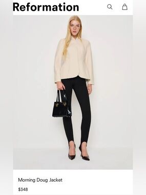 REFORMATION x Nara Smith Morning Doug Jacket Creme Sz XS - NWT $348